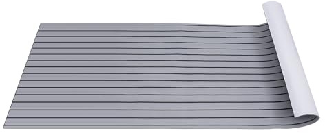 DeeDuud Teak Eva Schaum Bodenbelag, 240x90 cm Wasserdicht Bodenmatte Selbstklebend Deck Teppich Schalldämmung Dicke 6mm für Bootsdeck Wohnmobilen Yachten