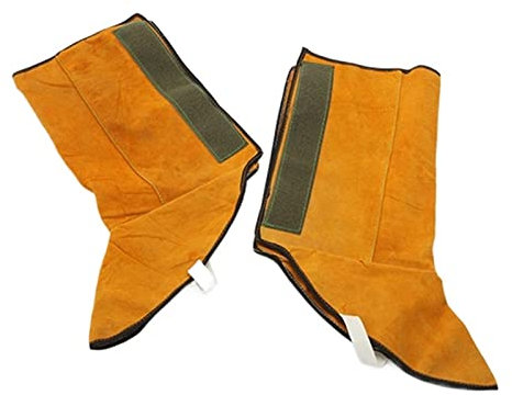 Hochleistungsschweißjacke Schweißen Leder Langschuhe Stiefel Schweißen Brandschutz Fuß Schweißer Fußabdeckung Verschleiß Isolation Sicherheitsarbeit Schuhe Hitzebeständig