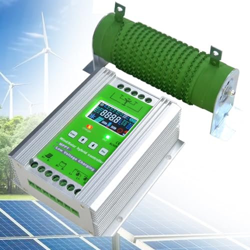 12V/24V/48V Controlador de Carga Híbrido Solar Eólico - MPPT Controlador de Cargador Solar Regulador Solar de Viento de Control Inteligente Digital Compacto ,12V-6000W