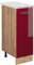 Vicco Apothekerschrank R-Line, Rot Hochglanz, 30 cm AP Marmor