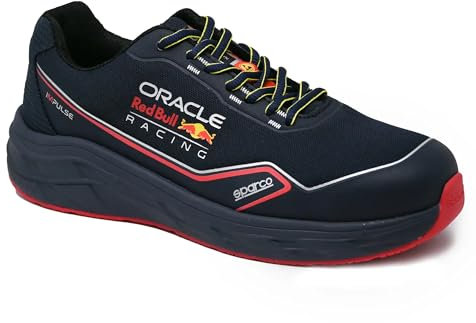 Sparco - Teamwork Milton ESD S1PS SR FO HRO - Unisex Comfort Professional Sicherheitsschuhe - Running Style - Abriebfeste Verstärkungen - Offizielle Oracle Red Bull Racing Lackierung - 45 EU