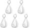 AHQiZFX 5 Pcs 925 Sterling Silver Pendant Bail Connector Pinch Clasp, Silver Bails for Pendants Clasp with Open Loop Necklace DIY Jewelry Craft Making Handmade Beading Fittings Accessories