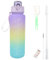 Shengxi Borraccia 1 L con Cannuccia Borraccia Sportiva Motivazionale con Indicatore di Tempo Borraccia Plastica Senza BPA Borracce a Prova Di Perdite per Palestra Scuola Yoga (Viola)
