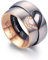 XUANPAI Personalisierte Paar Ringe mit Gravur - Edelstahl Cubic Zirkonia Hochzeitsring Promise Ring, Kundenspezifischer Name Ring Partnerringe Eheringe Freundschaftsringe für Damen Herren