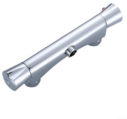 Mitigeur thermostatique pour baignoire et douche à fixation murale - Valve d'inversion - Robinet anti-brûlure - Accessoire de salle de bain (robinet + pièces)