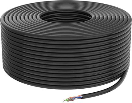 IBRA Outdoor CAT6 Ethernet Cable Reel - 23AWG COPPER UTP Network Wire, Weatherproof, UV Resistant, Ideal for High-Speed LAN, Internet, and Data Transmission - 305M