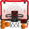 STAY GENT Canasta Baloncesto Infantil con LED de Multicolor Puntuación Automático y 4 Balones Interior Exterior Mini Canasta Baloncesto para Puerta Dormitorio Juguetes Regalos Deportivos para 3+ Niños