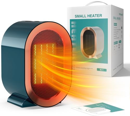 Termoventilatore Elettrica in Ceramica,Mini Stufetta Elettrica da Bagno con 2 Livelli di Riscaldamento 800W-1200W Stufe Bagno, Riscaldamento Aggiuntivo con Protezione Contro il Surriscaldamento