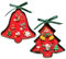PLUSHCEWT 10 Stück Weihnachtsschmuck Kleine Mädchen Schmuckringe Schmuck Geschenkset Weihnachten Schneeflocke Schneemann Haargummi Ring und Ohrringe für 4-12 Jahre alte Mädchen Geschenke (Stil B)