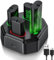 Rechargeable Battery Pack for Xbox One Controller Charger with Upgraded Version 4x3600mWh Batteries, Compatible with Xbox Series X/S, Xbox One S/X/Elite, Witch Fast Charging Station, Type-C Cable