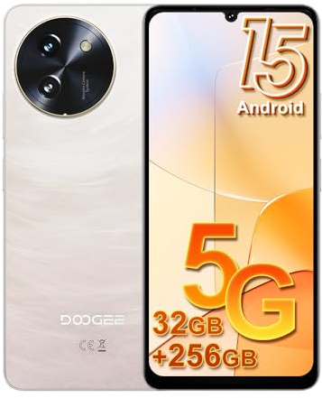 DOOGEE Note 59 Pro Android 15 Mobile Phone 5G,32GB+256GB/2TB,6.75 HD+120Hz Smartphone,6250mAh 16MP AI Camera,UNISOC T8200,Dual SIM Free Unlocked Mobile Phones 2025,NFC/Widevine L1/OTG/Face ID (Gold)