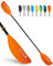 Abahub Pagaie Kayak Réglable 210cm à 230cm Rame Double Paddle Aluminium pour Kayak Aviron Bateau Canoë, Kayak Alliage D’Aluminium Tige Lames en Plastique en 12 Couleurs