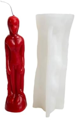 Molde De Silicona Con Forma De Figura Humana | Moldes Para Velas Hechos A Mano Con Forma De Hombre Y Mujer, Molde Para Velas Con Forma De Hombre Y Mujer De Pie Para Derretir Cera