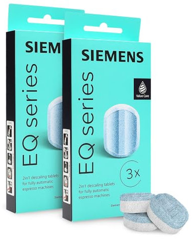 Pack économique pour tablettes de détartrage Bosch Vero TCZ8002 pour machines à café entièrement automatiques, 2 x 3 pièces