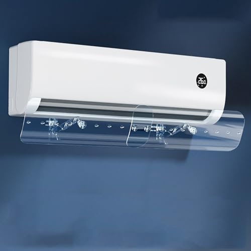 Transparent Air Conditioner Deflector, Universal Air Vent Deflector for Wall-mounted Air Conditioner, Adjustable Vent Deflectors