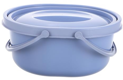 Tragbarer Toiletteneimer mit Deckel, Verstärkt, Pvc, für Erwachsene | Doppelte Griffe, Leicht zu Tragen, Geruchsarm, Vielseitig Nutzbar für Camping und Nachttopf