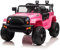 Bonnlo 12V Ride on Car, Electric Cars for Kids, Off-Road with Remote Control, LED Lights, Music, 3 Speed Modes for 3-6 Years Old, Pink