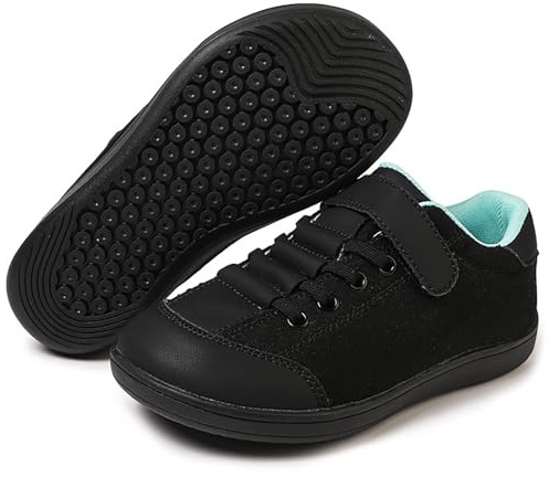 ZEPYFXIT Chaussures Enfant Garçon Fille Barefoot Shoes Kids Basket Scratch Minimalistes Respirant Large Pieds Nus Légères Antidérapant(Noir,34 EU)