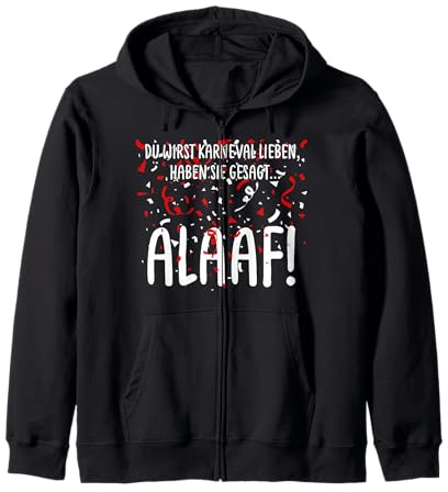 Alaaf Straßen Karneval Konfetti Kostüm Kapuzenjacke