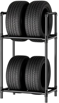 Porte-pneus pour 4Pneus,Étagère de Rangement pour Pneus Réglable en Hauteur
