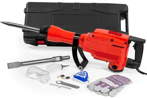 Marteau perforateur électrique de démolition 2200 W, perceuse, brise-béton, pointes et burins, ensemble de burins