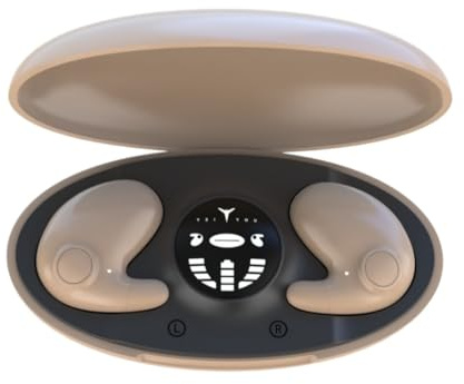 MEIION sonoras sleep earbuds Invisible Mini Wireless- Noise Cancelling, Fast Connection, Bluetooth, LED Display for Small Ears & Side Sleepers