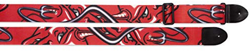 Gitarrengurt Terylen Red Devil Design - Gurtlänge 82 bis 141 cm lang - Gurtbreite 5 cm