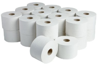 Case 24 Micro Twin Jumbo Versatwin Style White 2 Ply Toilet Rolls 110M Soft White Hi-Grade not Recycled Compact Jumbo Paper Refill for Commercial Twin Dispensers Super Maxx®