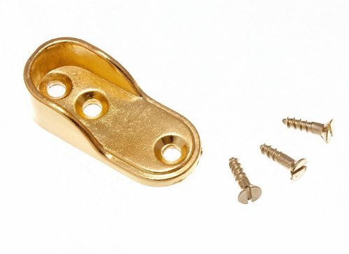 8 Of Wardrobe Rod Rail Socket End Support Oval Bracket 15Mm X 32Mm Eb