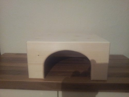 Nagerhaus Gr.2 Kleintierhaus Hamsterhaus Meerschweinchenhaus Fichte 18MM 30 X 15 X 30 cm Unbehandelt Chinchillahaus Rattenhaus Mäusehaus