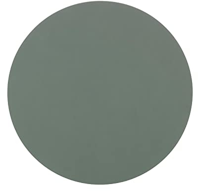 LindDNA Tischset Circle aus recyceltem Nupo Leder in der Farbe Pastel Green mit einem Durchmesser von 40cm, 981891