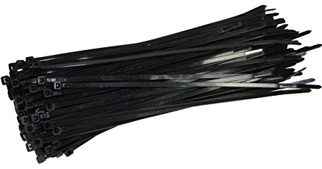 1000 Stück Profi Kabelbinder schwarz Industriequalität 200 mm x 3,6 mm 18,2 kg Zugkraft Nylon cable ties für Industrie PC Fahrrad von Damstone