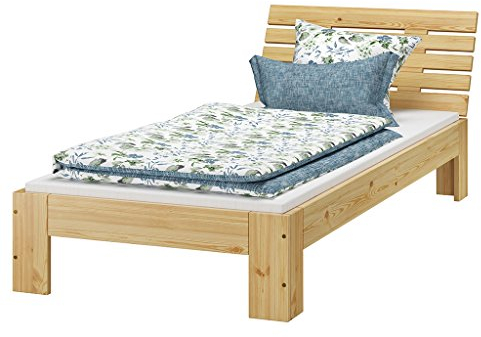 Erst-Holz® Futon, Einzel Bett 90 x 200 cm Kiefer massiv ohne Zubehör 60.67-09-Tina oR