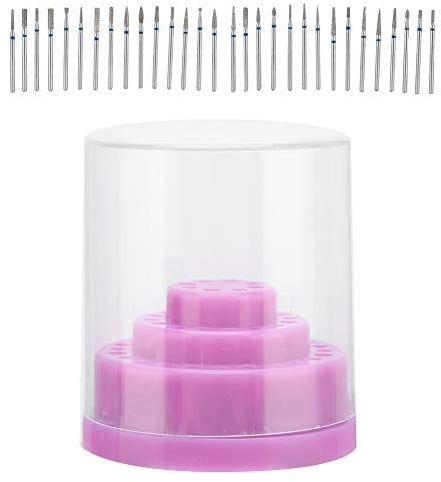 Nagelfräser Bit Halter Box, 48 Slots Nagelbohrer Fall Halter Maniküre Tool Organizer Display Stand, Nagelbohrer Box, Kunststoff Box Für Nagelfräser Bits Lagerung Transparent Box(011)