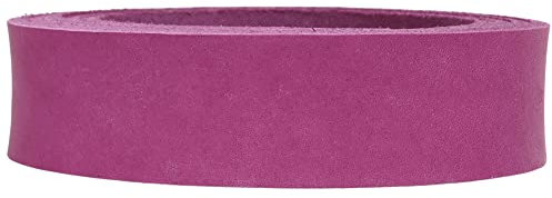 Lederriemen Fettleder - Vollleder für, Hundeleinen, Reitzubehör etc., Farbe:pink, Breite:2.5cm breit