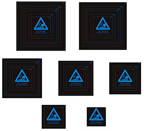 ExcLent 310X310X0.5Mm Blue Frosted Heated Bed Sticker Build Plate Tape 1:1 with Wire Frame for 3D Printer
