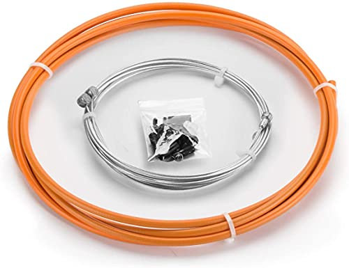 Chooee Universal Bicycle Brake Cable Housing Kit for Mountain Bike or Road Bikes,Standard Orange