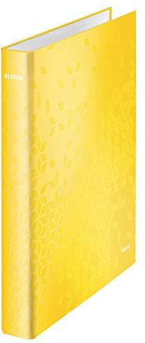 Ringband Leitz WOW A4 2-rings D-mech 25mm karton geel | 10 stuks