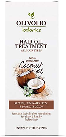 Olivolio botanics 100% natürliches Haaröl mit 100% Bio Kokosnussöl/Kokosöl - ohne Mineralöl und Parabene - 90 ml