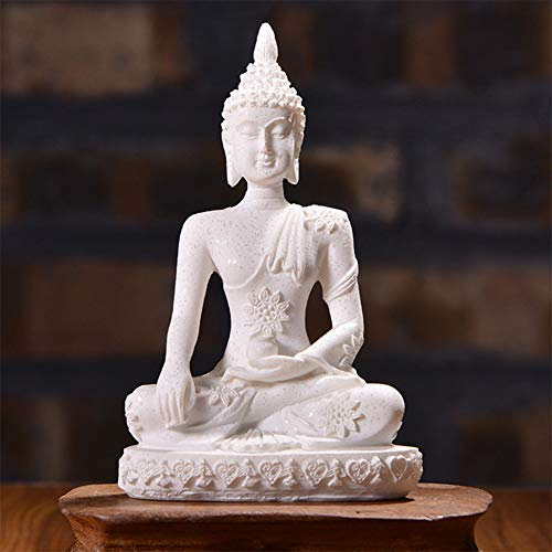 FAMKIT Buddha-Statue, sitzend, Meditation, geschnitzt, für Hausdekoration, Tischdekoration