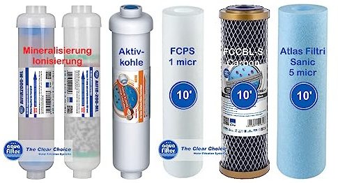 RETEC Filterset Ersatzfilter 10' Ultimate Plus PRO Perfect Water No. 1 passend für alle 5 Stufen 10 Osmoseanlagen