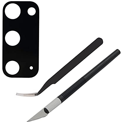 Cemobile Rückkameraobjektiv-Ersatzglas für Samsung Galaxy S20 G980 / S20 5G G981 6,2 Zoll (alle Träger) mit vorinstalliertem Klebstoff, antistatische Pinzette, Präzisionsmesser Reparatur-Werkzeugset