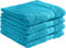 REDBEST Duschtuchset, Frottierset 4er-Pack Chicago türkis Größe 70x140 cm - saugstark, strapazierfähig, ideal für Reisen, Sport (weitere Farben)