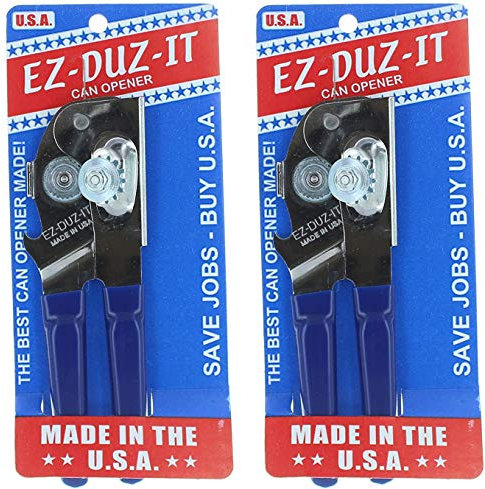 EZ-DUZ-IT Can Opener, (Blue) 2 Pack