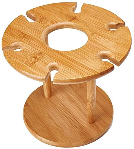 ZJYWMM Wine Racks,Wood Wine Rack Countertop Free-Standing Wine Bottle Holder Goblet Frame Wine Cup Rack Ornaments