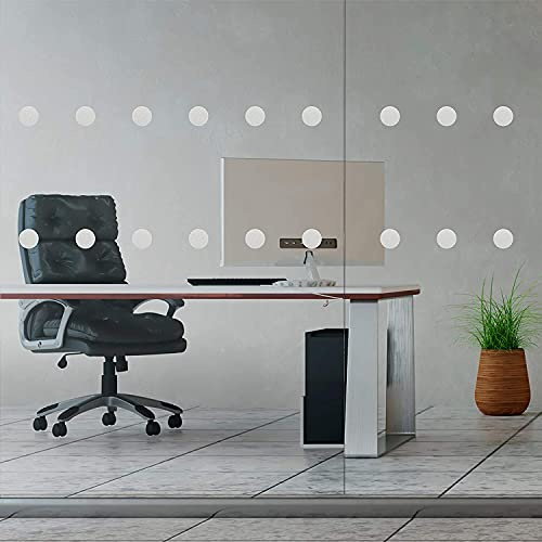 myrockshirt Kreise Punkte. 20 Stück je 5 cm Aufkleber aus Milchglasfolie Frost Optik Gravur für Glas Glastür Schutz Sicherheitsaufkleber Sticker Fenster Fensterscheibe