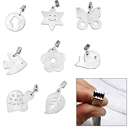 Koomuao Tischdecke Beschwerer 8 Stück Tischdeckenbeschwere, Tischdecke Anhänger mit Rostfrei Stahlclips,Tischtuch Klein Clips Tischtuchhalter für Drinnen Draußen Garten (Vielfalt)