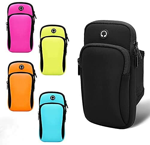 Housse pour téléphone portable pour courir, jogging, sport | Support pour téléphone portable, poche pour smartphone, support de téléphone portable, poche de poignet, bracelet pour smartphone (orange)