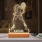 Transparent Gift Lámpara Personalizada Tenis con Nombre. Luz LED Nocturna para Mesita de Noche. Decoración e Iluminación. Regalos Originales para Cumpleaños. Regalos Personalizados para Adultos, Niños