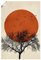 ARTland Wanddeko Poster & Kunstdrucke Wandposter 60x90 cm Hochformat Minimalismus Mond Baum Silhouette Vögel U3VT